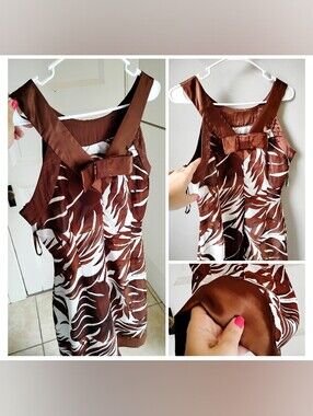 Sexy Silhouette Satin Bronze Sleeveless Dress